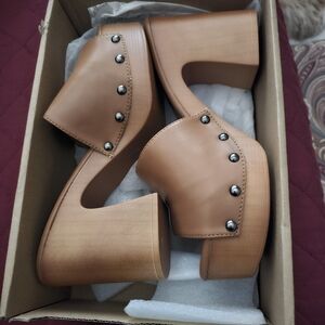 Journee Collection Brown Studded Mules